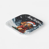 Dachshund Kerstmis Papieren Bordje (Gebogen)