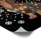 Dachshund Kerstmis Poster (Hoek)