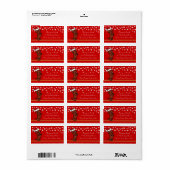 Dachshund Kerstmis Santa Hat Labels (Full Sheet)