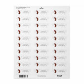 Dachshund Kerstmis Santa Hat Labels (Full Sheet)
