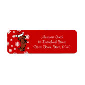 Dachshund Kerstmis Santa Hat Labels (Voorkant)