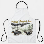 Dachshund Kerstmis Schort (Voorkant)