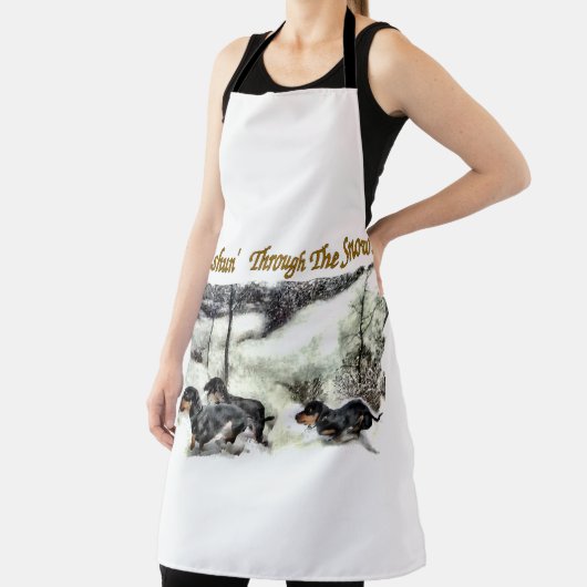 Dachshund Kerstmis Schort (Insitu)