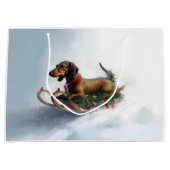Dachshund Kerstmis sneeuw winter Groot Cadeauzakje