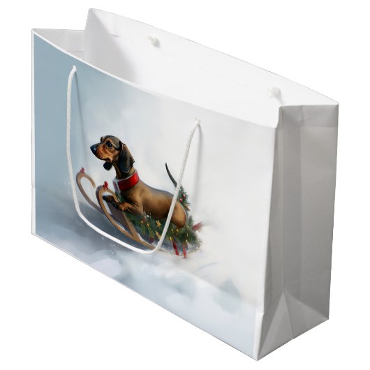 Dachshund Kerstmis sneeuw winter Groot Cadeauzakje