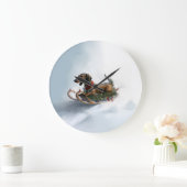 Dachshund Kerstmis sneeuw winter Grote Klok (Huis)