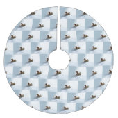 Dachshund Kerstmis sneeuw winter Kerstboom Rok (Voorkant)