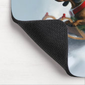 Dachshund Kerstmis sneeuw winter Muismat (Hoek)