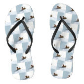 Dachshund Kerstmis sneeuw winter Teenslippers (Voetbed)