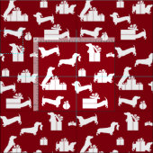 Dachshund Kerstmis Stof (Delen)
