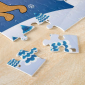 Dachshund-kerstpuzzle Legpuzzel (Zijkant)