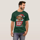Dachshund Kerstsokvulling Kerstontwerp T-shirt (Voorkant volledig)