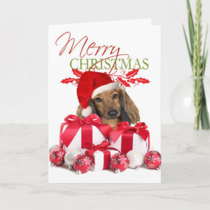Dachshund-kerstWenskaarten Feestdagen Kaart