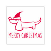 Dachshund kerstzelfinkend stempel (Design)