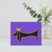 Dachshund King Briefkaart (Staand voorkant)