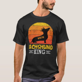 Dachshund King -  zonsondergang gekroonde Doxie T-shirt