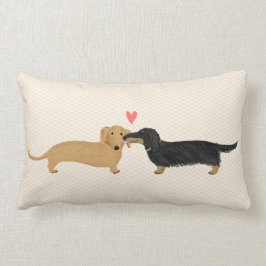 Dachshund Kiss met hart | Kute Wiener Dogs Kussen