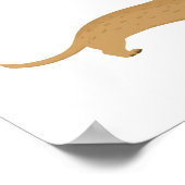 Dachshund Kiss met hart Poster (Hoek)