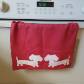 Dachshund Kitchen Dish Towel Waffle Theedoek