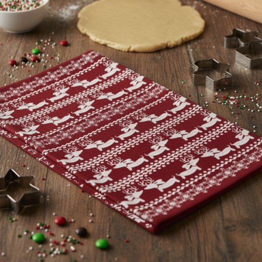 Dachshund Kitchen kerstcadeau of decor  Theedoek