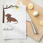 Dachshund Kitchen Towel als het leven je leemons g Theedoek (Quarter Fold)