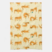 Dachshund Kitchen Towel Whimsical Doxie Print Theedoek (Verticaal)
