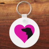 Dachshund klassieke ronde sticker sleutelhanger (Voorkant)