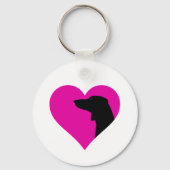Dachshund klassieke ronde sticker sleutelhanger (Achterkant)