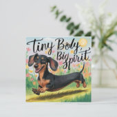 Dachshund Klein Lichaam, Grote Geest (Staand voorkant)