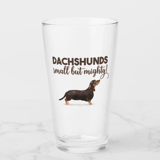 DACHSHUND KLEIN MAAR MISSCHIEN GLAS (Voorkant)