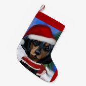 Dachshund Kleine Kerstsok (Voorkant (Hangend))