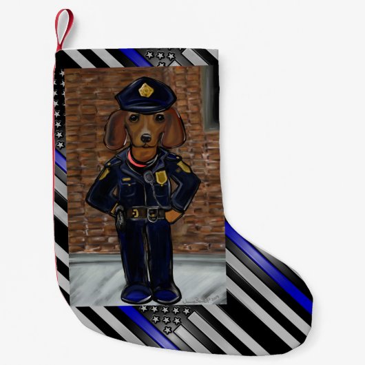 DACHSHUND KLEINE KERSTSOK (Voorkant)