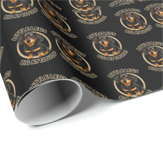 Dachshund kleine poten grote attitude cadeaupapier