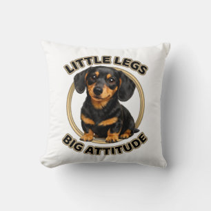 Dachshund kleine poten grote attitude kussen
