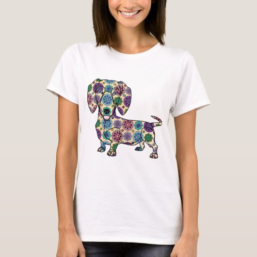 Dachshund - kleurig T-shirt (Voorkant)