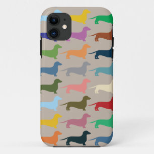 Dachshund kleurrijke Iphone-draagtas iPhone 11 Hoesje