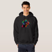 Dachshund Kleurrijke Pop Dachshund Hoodie (Voorkant volledig)