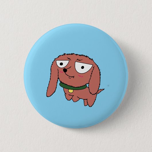 Dachshund Knop Ronde Button 5,7 Cm (Voorkant)