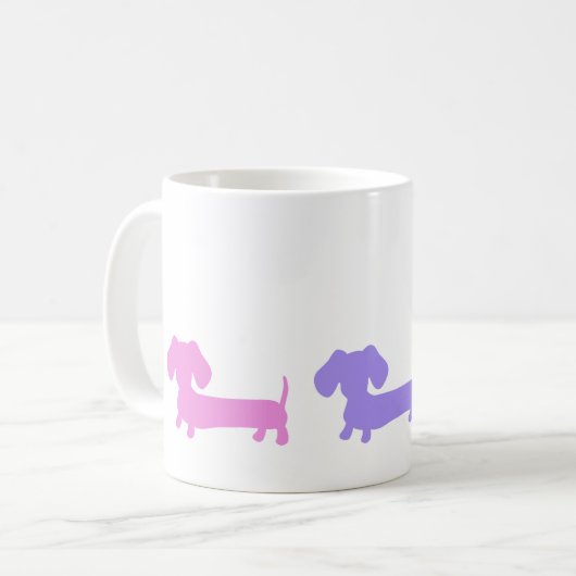 Dachshund Koffie Mok Wiener Dog Doxie Liefde (Voorkant links)