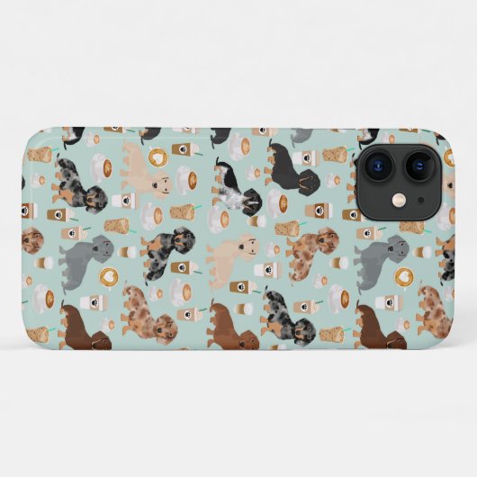 Dachshund koffiebont Case-Mate iPhone case (Achterkant (horizontaal))