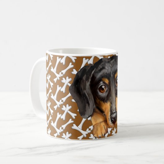 Dachshund koffiemok (Voorkant links)