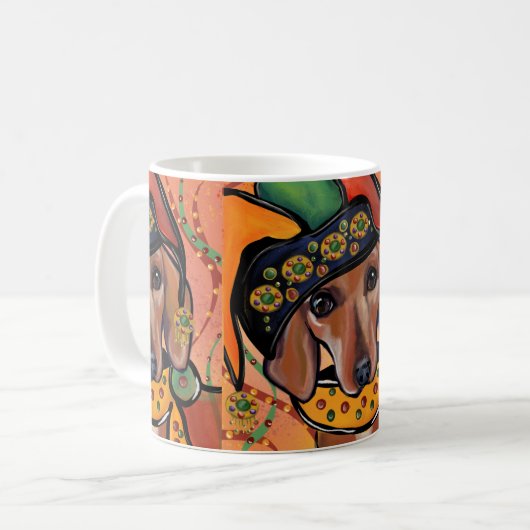 DACHSHUND KOFFIEMOK (Voorkant links)