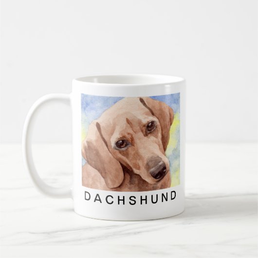 Dachshund Koffiemok (Links)