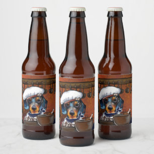 Dachshund-koks Bier Etiket
