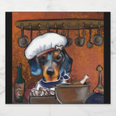Dachshund-koks Bier Etiket (Enkel label)