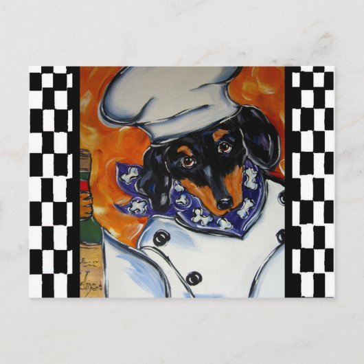 Dachshund-koks Briefkaart (Voorkant)