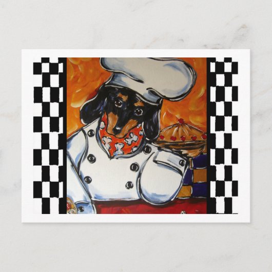 Dachshund-koks Briefkaart (Voorkant)