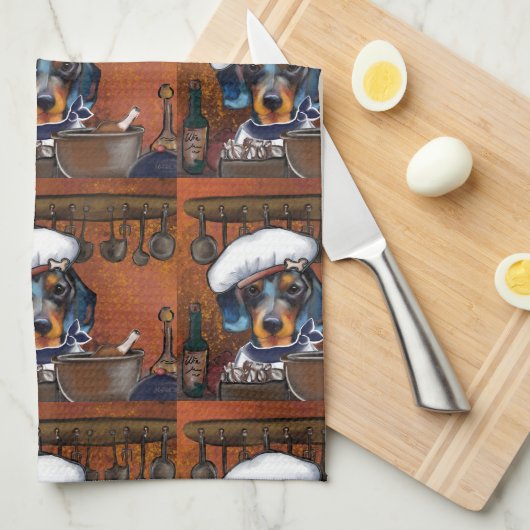 Dachshund-koks Theedoek (Quarter Fold)