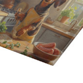Dachshund Kookt in Keuken Snijplank (Hoek)