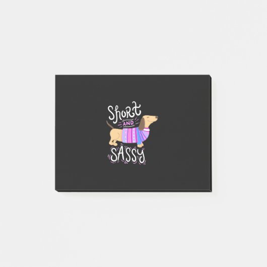 Dachshund Kort En Sassy Post-it® Notes (Voorkant)
